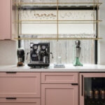 Sheffield House Design Pink Kitchen Remodel in Houston Coffee Bar